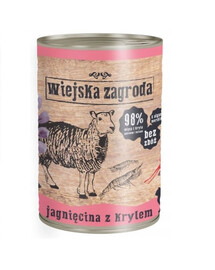 WIEJSKA ZAGRODA Lamm mit Krill 400g Dose für Katzen
