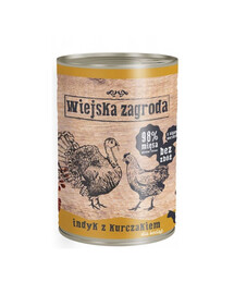 WIEJSKA ZAGRODA Pute mit Huhn 400g Dose für Kätzchen