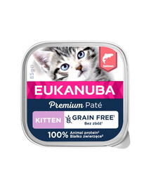 EUKANUBA Grain Free Kitten Pastete für Kätzchen Lachs 85 g