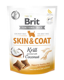 BRIT Care Dog Functional Snack skin&coat Krill 3x150 g