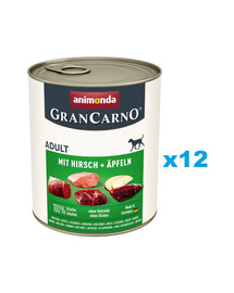 ANIMONDA GranCarno Adult Schweinefleisch mit Wildfleisch und Apfel 12x800 g
