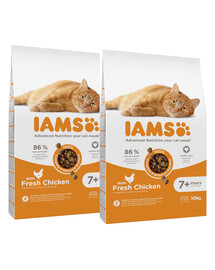 IAMS Cat Senior All Breeds Chicken 20 kg (2 x 10 kg)