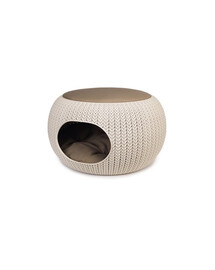 CURVER Liegeplatz für Tiere Hundehöhle Knit Beige