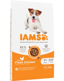 IAMS for Vitality für Hunde kleiner und mittelgroßer Rassen mit frischem Huhn 5 kg