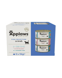 APPLAWS Applaws Cat Tin 12x156g Fish Selection in Broth Multipack