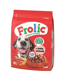 FROLIC Naturally Irresistible 2,6 kg: Halbfeuchte Vollnahrung für ausgewachsene Hunde mit frischem Rindfleisch