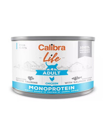 CALIBRA Cat Life Adult Chicken 200 g Monoprotein-Hühnerfutter für Katzen