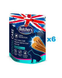 BUTCHER'S Dental Care for Small Dogs Zahnpflege-Leckerlis für kleine Hunderassen  6x110g