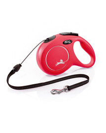 FLEXI Leine New Classic M Schnur 8 m Rot Bis zu 20 kg