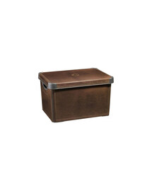 CURVER Deco Stockholm L Aufbewahrungsbox mit Deckel Leather