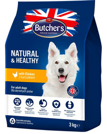 BUTCHER'S Natural&Healthy Hundetrockenfutter mit Huhn 3 kg