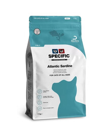 SPECIFIC Cat FQD-F Atlantic Sardine: Trockenfutter mit frischen Sardinen und Krill für Katzen jeden Alters 2kg