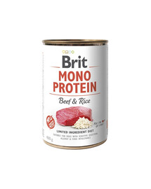 BRIT Mono Protein Beef & Rice 12x400 g Rind und Reis