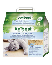 JRS Cat’s Best Anibest ECO natürliche klumpende Holzstreu 10 l (4,5 kg)