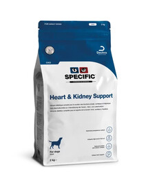 SPECIFIC Dog CKD Heart & Kidney Support: Hundefutter für Hunde mit Herz-, Nieren- oder Leberversagen 2 kg