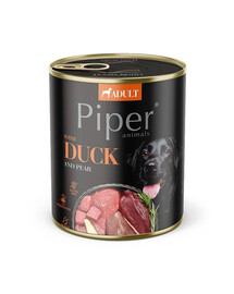 DOLINA NOTECI PIPER Nassfutter mit Ente und Birne für Hunde 800g
