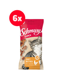 SCHMUSY SNACK Soft Bities weiche Hühnerbisse 6 x 60 g