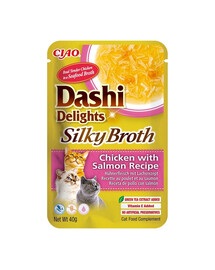 INABA Cat Dashi Delights Silky Broth Huhn und Lachs 40g