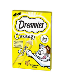 DREAMIES Creamy: Zusatzfutter mit Käse 4x10 g