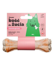 AZANKI Hirschlederknochen für Hunde M/L 17cm