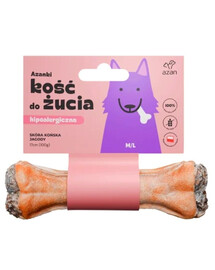 AZANKI Knochen Pferdehaut für Hunde  M/L 17cm
