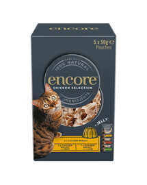 ENCORE Cat Multipak gemischte Geschmacksrichtungen mit Huhn in Gelee für Katzen 20x50g