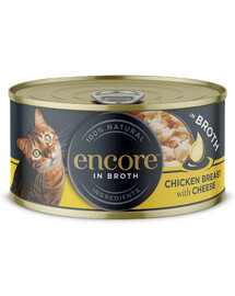 ENCORE Cat Huhn mit Käse in Brühe für Katzen 16x70g