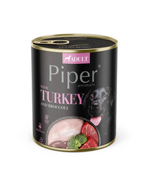 DOLINA NOTECI PIPER Nassfutter mit Pute und Brokkoli für Hunde 800g