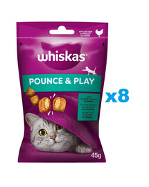 WHISKAS Energie und Vitalität 8x45 g: Leckerlis mit Huhn für Katzen