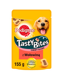 PEDIGREE Tasty Bites Chewy Slices 155g: Hundeleckerlis mit Rindfleisch