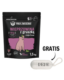 PAKA ZWIERZAKA Seventh Heaven Trockenfutter mit Schweinefleisch und Birne S 1,5 kg + Beutel GRATIS!