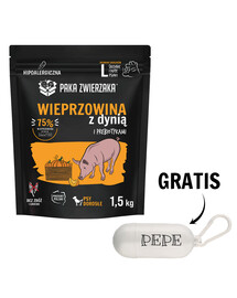 PAKA ZWIERZAKA Seventh Heaven Trockenfutter mit Schweinefleisch und Kürbis L 1,5 kg + Beutel GRATIS!