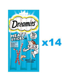 DREAMIES Meaty Sticks mit Lachs für adulte Katzen 14x30 g