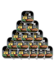 CESAR Schale16x100 g Nassfutter in Sauce für ausgewachsene Hunde mit Huhn, Zucchini, Beeren und Kräutern