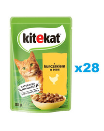 KITEKAT 28x85 Huhn in Soße für adulte Katzen
