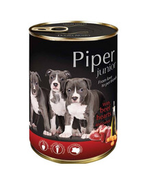 PIPER Junior  Rinderherzen und Karotten für Welpen 400 g