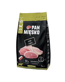PAN MIĘSKO Trockenfutter mit Truthahn und Gans für adulte Katzen hypoallergen 5 kg