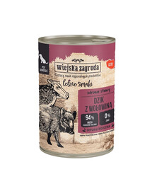 WIEJSKA ZAGRODA Forest Flavours Wildschwein mit Rindfleisch 400 g Nassfutter für ausgewachsene Hunde