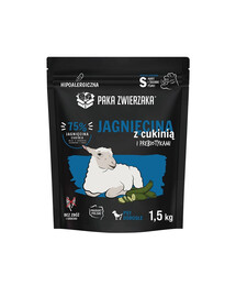PAKA ZWIERZAKA Seventh Heaven Trockenfutter Lamm mit Zucchini für adulte S Hunde getreidefrei 1,5kg