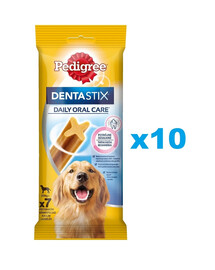 PEDIGREE DentaStix (große Rassen) Zahnpflegeprodukte für Hunde 70 szt. - 10x270g