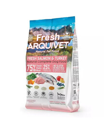 ARQUIVET Fresh Halbfeuchtes Hundefutter Lachs mit Pute 2,5 kg