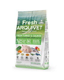 ARQUIVET Fresh Puppy Junior Półwilgotna karma dla szczeniąt Indyk i łosoś 2,5 kg