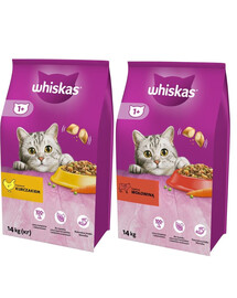 WHISKAS Adult Rind und Karotte 14kg  + WHISKAS Adult Rind und Karotte 14kg