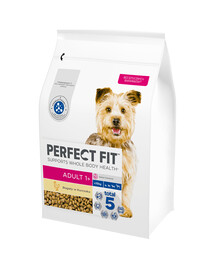 PERFECT FIT Adult 1+ Trockenfutter mit Huhn adulte Hunde kleine Rassen 2,6 kg