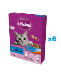 WHISKAS Adult 6x300g: Trockenfutter für adulte Katzen mit leckerem Thunfisch