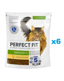 PERFECT FIT (Senior 7+) 6x750  Reich an Huhn – Trockenfutter für ältere Katzen