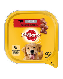 PEDIGREE Adult 300 g Nassfutter für Hunde mit Rindfleisch und Leber in Mousse