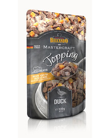 BELCANDO Mastercraft Topping Nassfutter Ente und Süßkartoffeln für adulte Hunde getreidefrei 24x100 g
