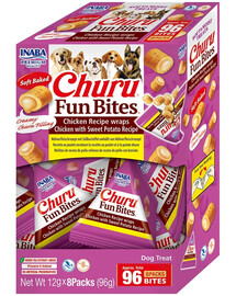 INABA Dog Churu Fun Bites Chicken with Sweet Potato 8x12g