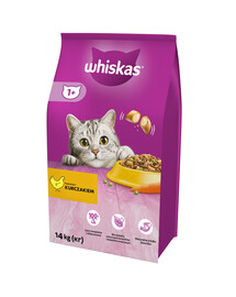 WHISKAS Adult 14kg mit Huhn + WHISKAS Adult 12x400 g mit Huhn in Gelee